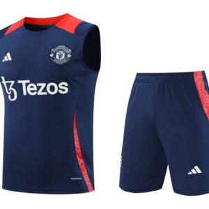 Manchester United 2024-25 Navy Red Vest Training Kit