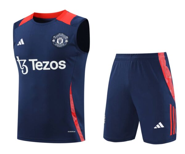 Manchester United 2024-25 Navy Red Vest Training Kit