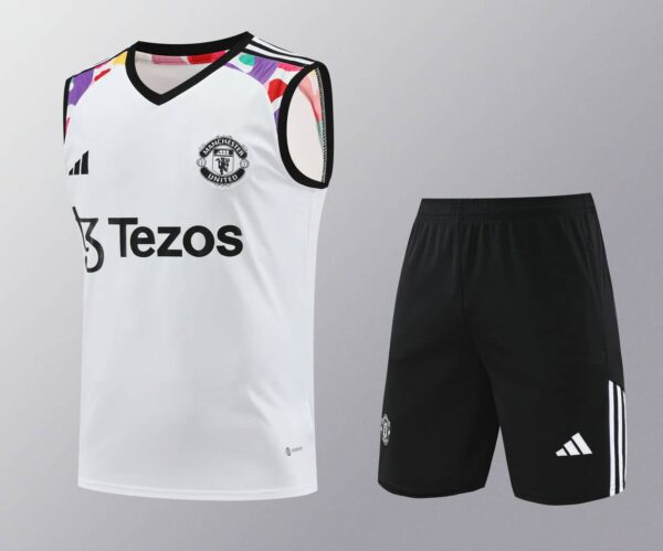 Manchester United 2024-25 White Rainbow Vest Training Kit