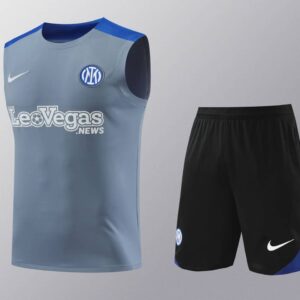 Inter Milan 2024-25 Grey and Blue Vest Training Kit
