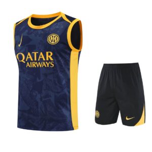 Inter Milan 2025-26 Navy and Yellow Vest Training Kit