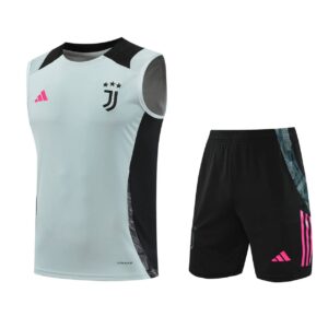 Juventus 2024-25 Light Blue Black Vest Training Kit