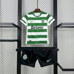 Sporting Lisbon 2025-26 Home Kids Kit