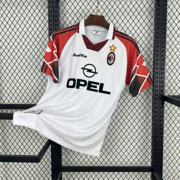 AC Milan 1997-98 White Away Retro Jersey