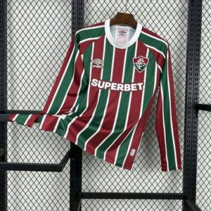 Fluminense 2025-26 Home Long Sleeves Jersey Fan Version