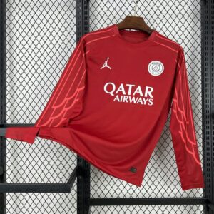Paris Saint-Germain 2025-26 Red Goalkeeper Long Sleeves Jersey