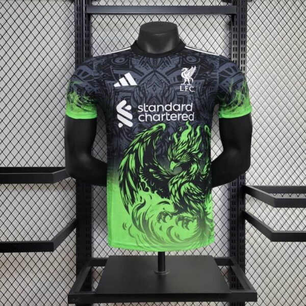 Liverpool 2025-26 Green Flame Phoenix Special Edition Jersey Player Version