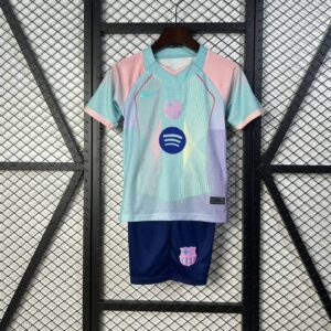 Barcelona 2025-26 Ice Pastel Geometric Special Edition Kids Kit