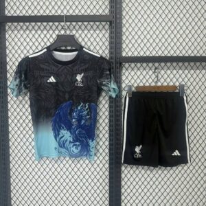 Liverpool 2025-26 Black & Blue Special Edition Kids Kit