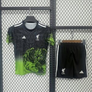 Liverpool 2025-26 Black & Green Special Edition Kids Kit