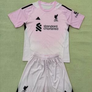 Liverpool 2025-26 Pink Goalkeeper Kids Kit