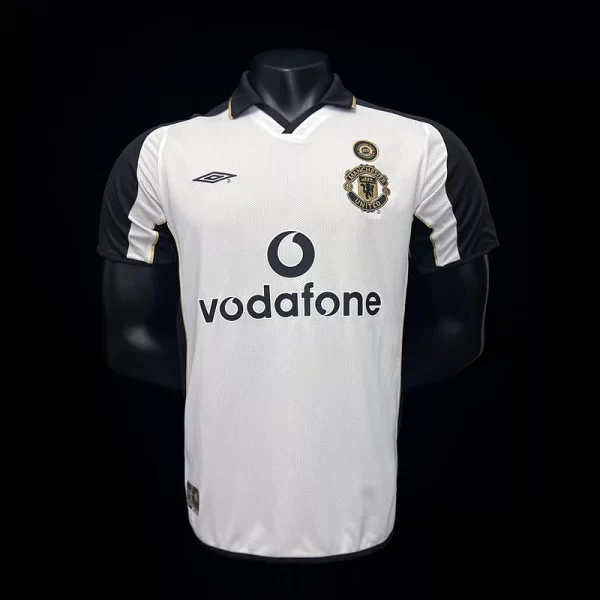 Manchester United 2001-02 100th Anniversary Edition White Retro Jersey