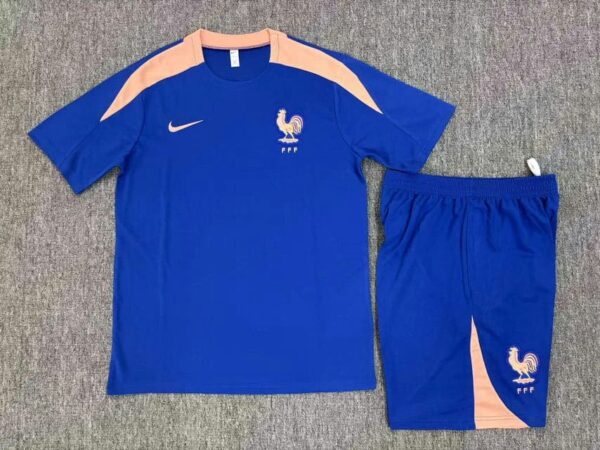 France 2025-26 Rainbow Blue Short Sleeve Kids Training Kit - Image 2