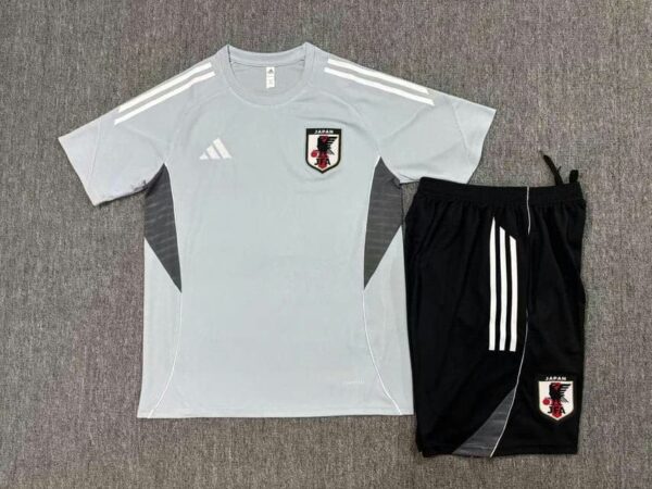 Japan 2025-26 Light Grey Short Sleeve Kids Training Kit - Image 2
