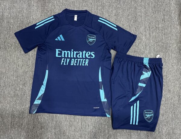 Arsenal 2024-25 Royal Blue Short Sleeve Kids Training Kit - Image 2
