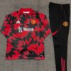 Manchester United 2025-26 Red Black (Camo Edition) Half Zip Long Sleeve Kids Training Kit - Image 2