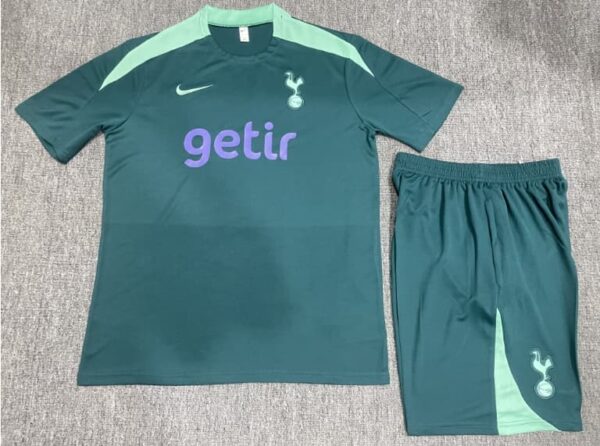 Tottenham Hotspur 2024-25 Dark Green Short Sleeve Kids Training Kit - Image 2