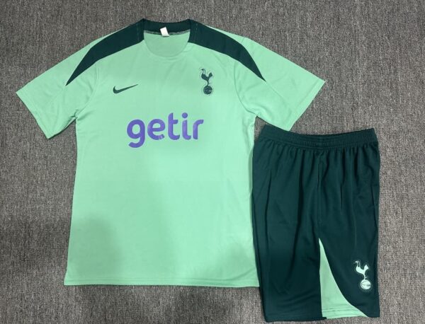 Tottenham Hotspur 2024-25 Light Green Short Sleeve Kids Training Kit - Image 2
