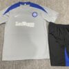Inter Milan 2024-25 Grey Short Sleeve Kids Training Kit - Image 2