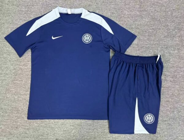 Inter Milan 2025-26 Royal Blue Short Sleeve Kids Training Kit - Image 2