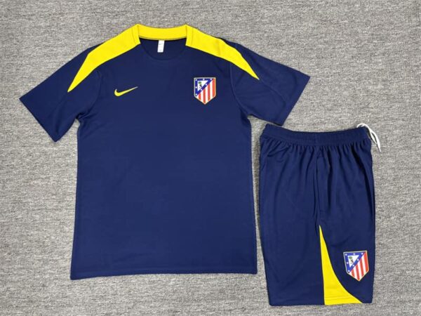Atletico Madrid 2025-26 Royal Blue Short Sleeve Kids Training Kit - Image 2