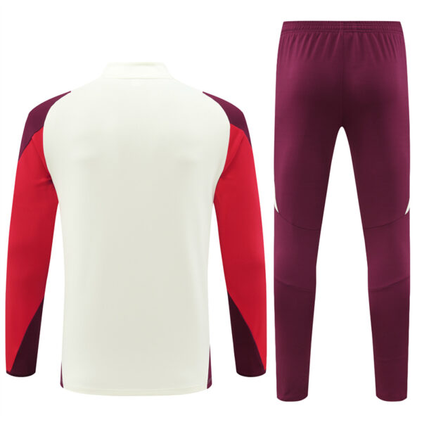 Bayern Munich 2024-25 White Half Zip Long Sleeve Training Kit - Image 2