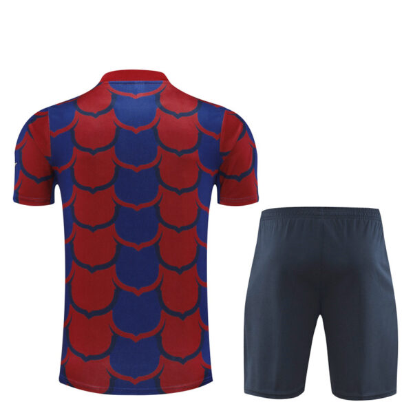 Barcelona 2024-25 Red Blue (Camo Edition) Short Sleeve Training Kit - Image 2