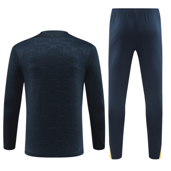 Barcelona 2024-25 Royal Blue (Embossed Edition) Half Zip Long Sleeve Training Kit - Image 2
