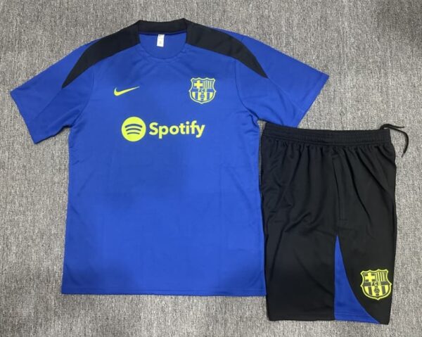 Barcelona 2024-25 Rainbow Blue Short Sleeve Kids Training Kit - Image 2