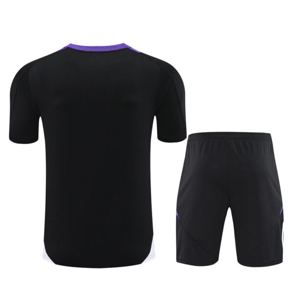 Real Madrid 2024-25 Black Purple Short Sleeve Training Kit - Image 2