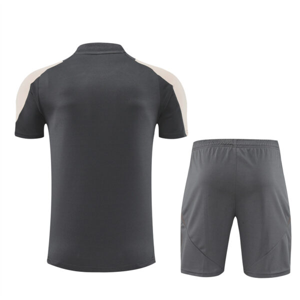 Real Madrid 2024-25 Dark Grey Short Sleeve Training Kit - Image 2