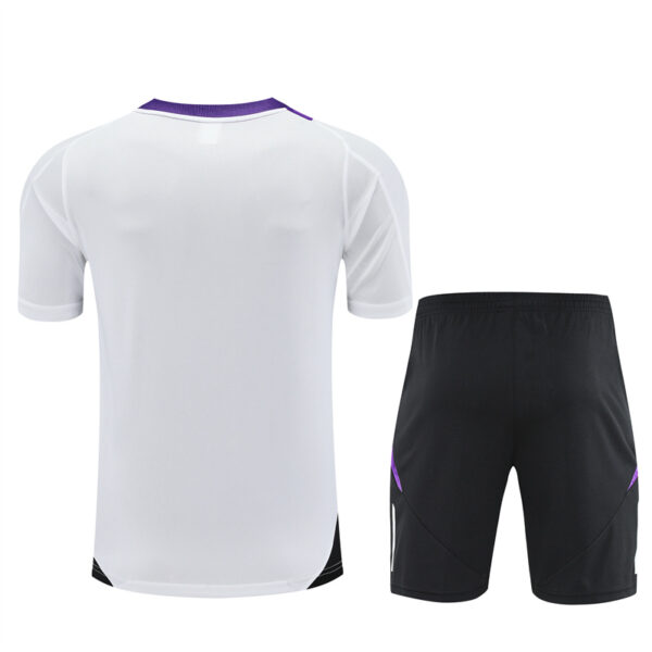 Real Madrid 2024-25 White Purple Short Sleeve Training Kit - Image 2