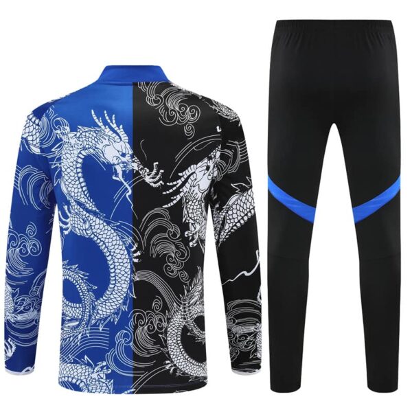 Real Madrid 2025-26 Black Blue  Half Zip Long Sleeve Training Kit - Image 2