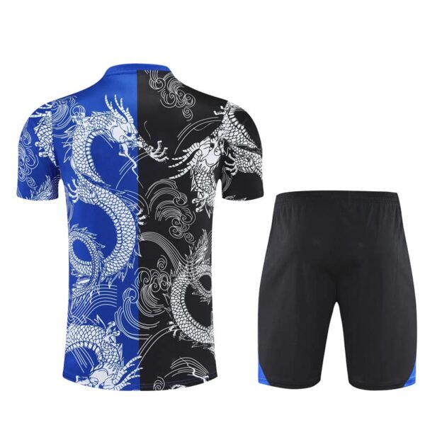Real Madrid 2025-26 Black Blue Short Sleeve Training Kit - Image 2