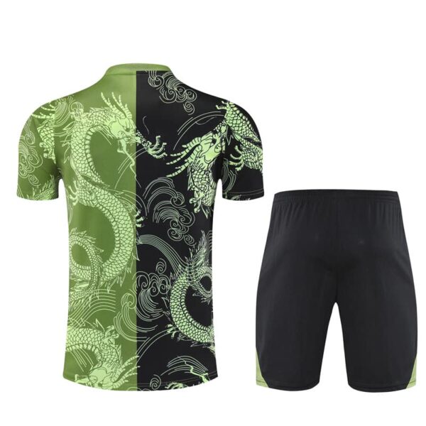 Real Madrid 2025-26 Black Green Short Sleeve Training Kit - Image 2