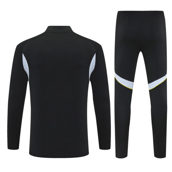 Real Madrid 2025-26 Black Half Zip Long Sleeve Training Kit - Image 2