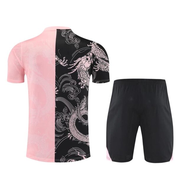 Real Madrid 2025-26 Black Pink Short Sleeve Training Kit - Image 2