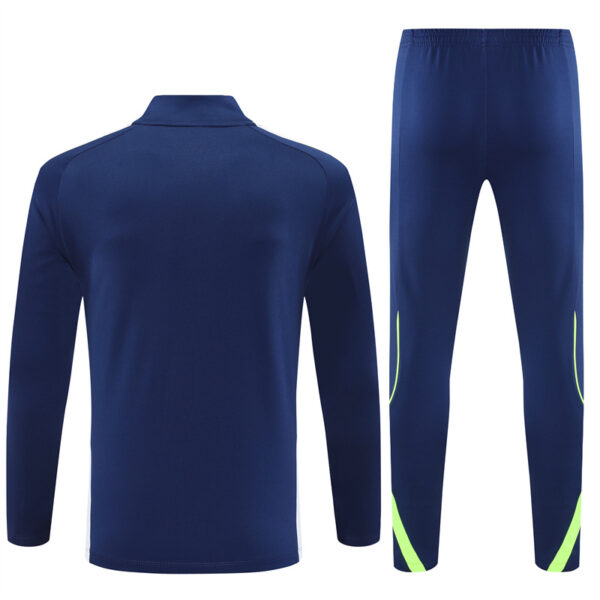 Real Madrid 2025-26 Royal Blue Half Zip Long Sleeve Training Kit - Image 2