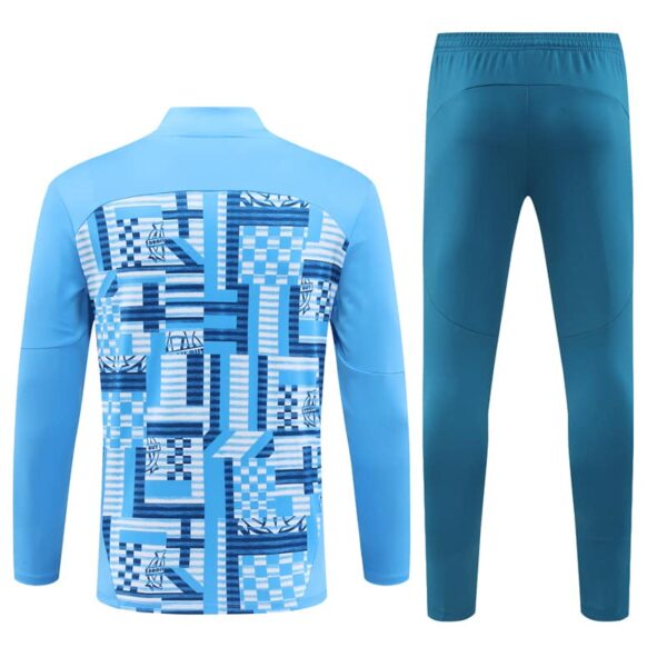 Marseille 2024-25 Light Blue (Camo Edition) Half Zip Long Sleeve Training Kit - Image 2