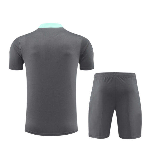 PSG 2024-25 Dark Grey Light Blue Short Sleeve Training Kit - Image 2