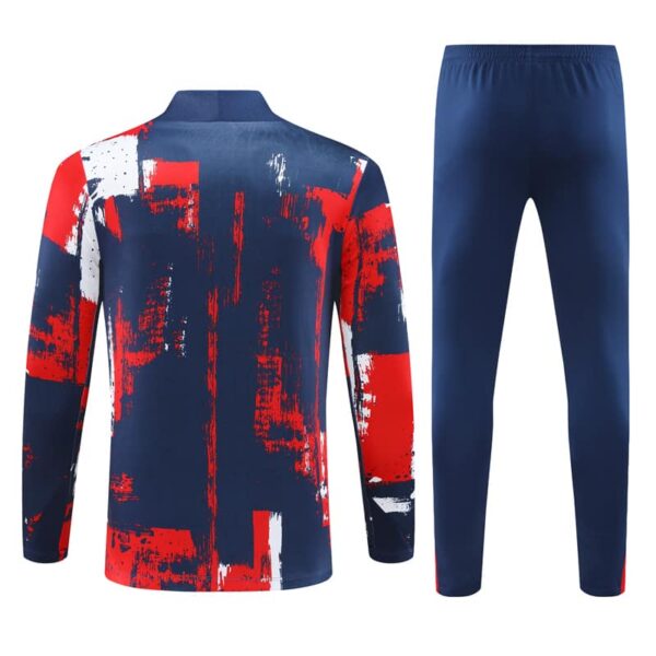 PSG 2024-25 Red Blue (Camo Edition) Half Zip Long Sleeve Training Kit - Image 2