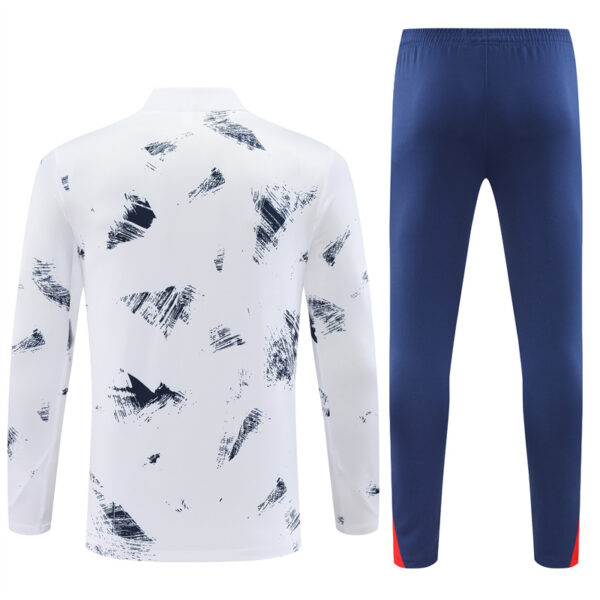 PSG 2024-25 White (Camo Edition) Half Zip Long Sleeve Training Kit - Image 2
