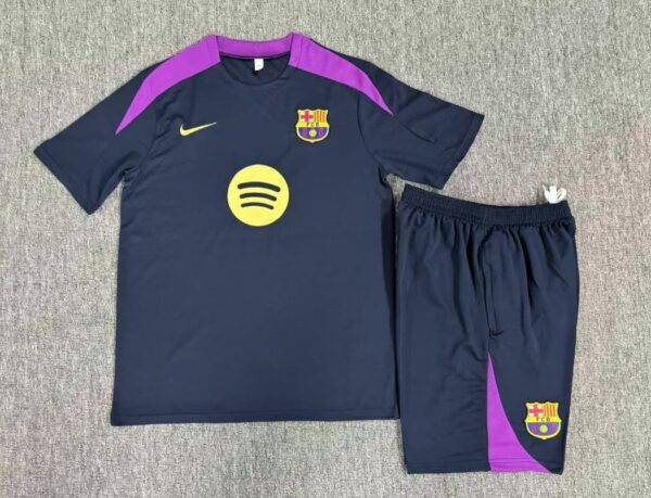 Barcelona 2025-26 Royal Blue Short Sleeve Kids Training Kit - Image 2