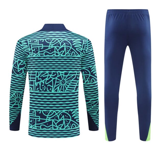 Brazil 2024-25 Turquoise Blue (Camo Edition) Half Zip Long Sleeve Training Kit - Image 2