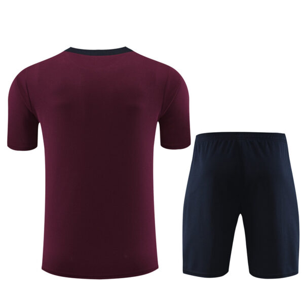 England 2024-25 Maroon Short Sleeve Training Kit - Image 2