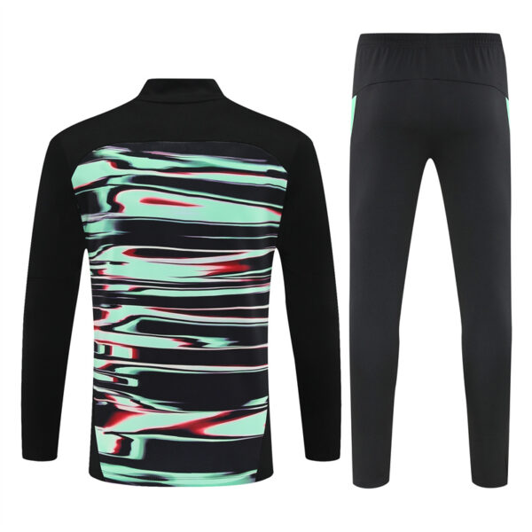 Portugal 2025-26 Green Black (Camo Edition) Half Zip Long Sleeve Training Kit - Image 2