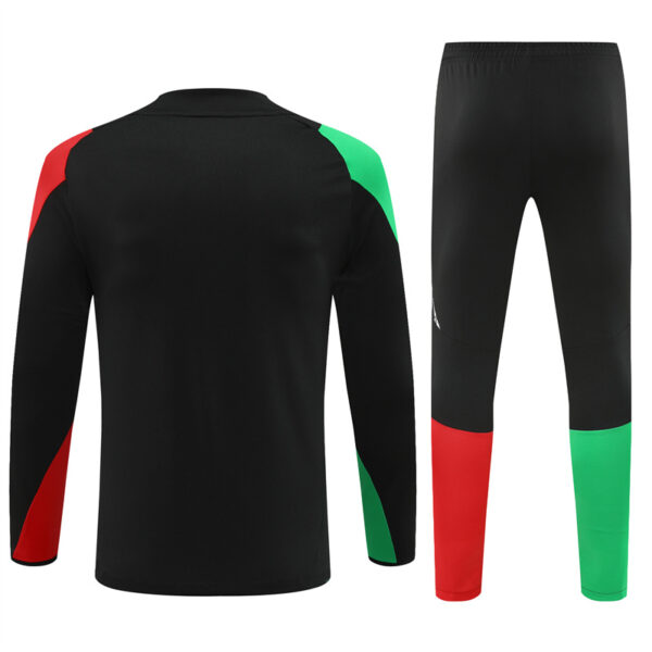 Arsenal 2024-25 Black Half Zip Long Sleeve Training Kit - Image 2
