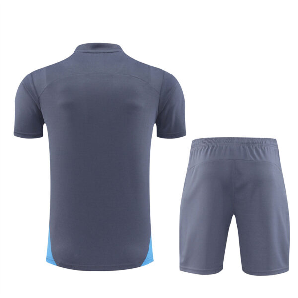 Manchester City 2024-25 Dark Grey Short Sleeve Training Kit - Image 2