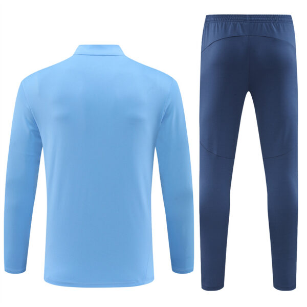 Manchester City 2024-25 Light Blue (Embossed Edition) Half Zip Long Sleeve Training Kit - Image 2