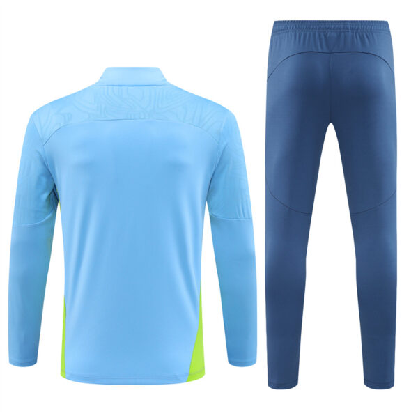 Manchester City 2024-25 Light Blue Half Zip Long Sleeve Training Kit - Image 2